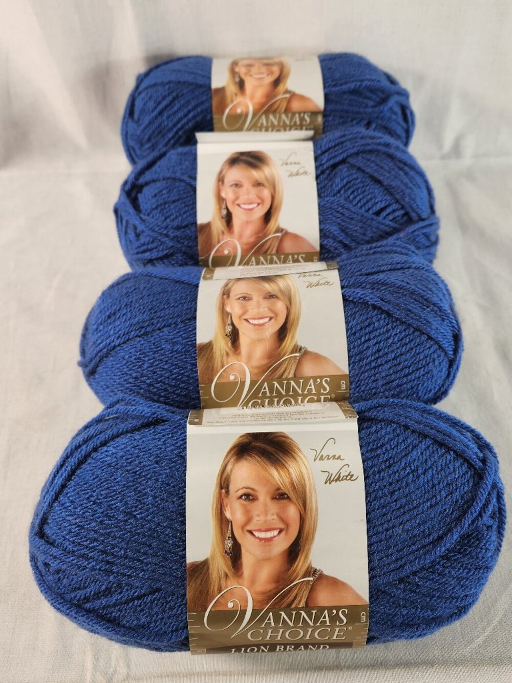 Lion Brand 860-109 Vanna's Choice Yarn - Colonial Blue (4Pk) NEW Fast Ship
